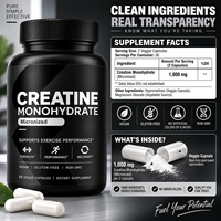 Capsules végétales de créatine monohydrate en vrac, directement de l'usine OEM, pour hommes et femmes, 60 unités, favorise la force et la récupération*, sans OGM, GMP