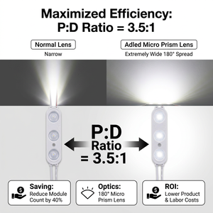 Module LED 2,5W de marque, 3 LED, blanc froid 5000K 6500K, technologie à courant constant DC 12V, utilisation extérieure - Product Image 6