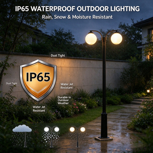 Lampe de cour extérieure européenne IP65 étanche en métal, lampadaire en fonte, éclairage paysager, éclairage routier, éclairage communautaire, lampe LED - Product Image 3