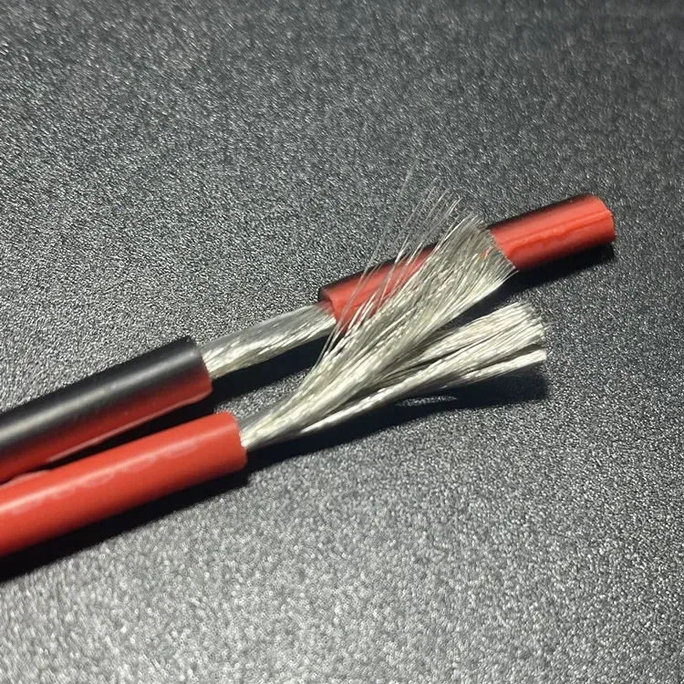 2/5/10M fil de cuivre câble en caoutchouc de silicone souple 30 28 26 24 22 20 18 16 14 12 10 8 AWG 2 broches flexible bricolage connecteur LED noir rouge