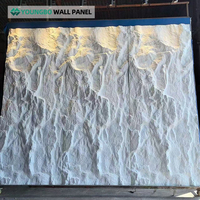 Panneau mural en pierre de PU Carreaux de décoration murale extérieure Simulation artificielle de pierre Panneau de pierre de montagne