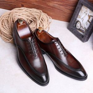 New Genuine Leather Upper <b>Height</b> <b>Increasing</b> Pointed Toe Lace-up <b>Shoes</b>-elegant Men's Business Formal <b>Shoes</b> - Product Image 2