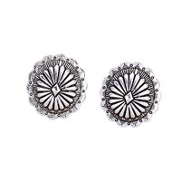 Boucles d'oreilles clous Concho hypoallergéniques style western classique pour femme, bijoux de concert country, best-seller