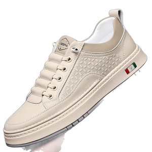 Chilowa Zapatillas de deporte informales de cuero para hombre, transpirables, con suela de goma y tacón bajo, con costuras hechas a mano, zapatos para caminar de ocio - Product Image 5