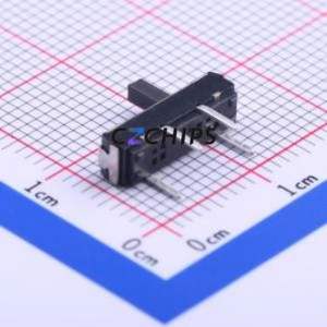 K3-1336D-L1 Slide Switch Through hole Component (THT) Switch Single Pole Three Throw Rectangle Pin Header PC Pin 13mm - Product Image 2