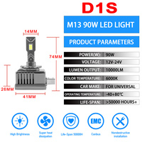 FSYLX 90W 8000LM 100% Canbus sans erreur systèmes d'éclairage automatique D1S D2S D3S D4S D5S ampoule de phare LED M13 phare LED de voiture