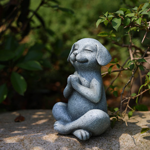 Estatua de Resina de <span class=keywords><strong>Buda</strong></span> para Meditación en Jardín o Patio, Figura Zen para Práctica de Yoga, Pirámide Religiosa, Perro Orando, Nuevo Lanzamiento - Product Image 5