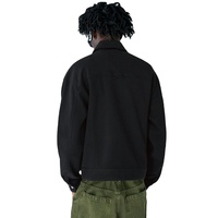 Blouson Bomber Homme Vintage Ample et Oversize avec Fermeture Éclair sur la Poche Avant, Personnalisé OEM, Enduit, Coupe-Vent, Imperméable, Décontracté, Grandes Tailles