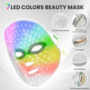 Illuminazione Sanitaria 2025 Nuova Maschera Facciale LED 7 Colori 850Nm Ricaricabile in Silicone Dispositivo Anti-Rughe e Anti-Acne - Product Image 2