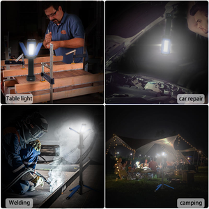 Lampe <span class=keywords><strong>de</strong></span> travail sur trépied SMD personnalisable 4500LM, affichage <span class=keywords><strong>de</strong></span> la puissance 4000mAh, étanche, rotative multi-angles, portable pour chantier et <span class=keywords><strong>garage</strong></span> - Product Image 2