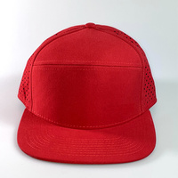 Casquette Snapback 6 Panneaux en Polyester à Séchage Rapide pour Homme avec Trous Découpés au Laser – Vente en Gros