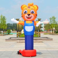 Longgang Danseur publicitaire gonflable personnalisé en tissu Oxford, avec bras oscillant et lampe LED, résistant au soleil et à l'eau, installation facile, motif abeille mignon pour fêtes