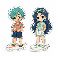 Figurine Anime Chibi Personnalisée en Acrylique Sans Socle – Vente en Gros OEM ODM pour Boutiques de Cadeaux et Tendances Mode – Porte-clés