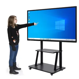 KINGONE 55 65 75 85 inç HD 4K sınıf çoklu dokunmatik akıllı interaktif beyaz tahta ekran için eğitim