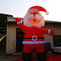 Grand modèle gonflable de Père Noël en dessin animé pour la publicité extérieure, décorations de Noël gonflables