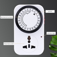 Nuevo Temporizador Programable de 24 Horas, Ecológico y Fácil de Usar, Mini Interruptor de Plástico con Enchufe Universal, Tomacorriente Mecánico de 220V 10A