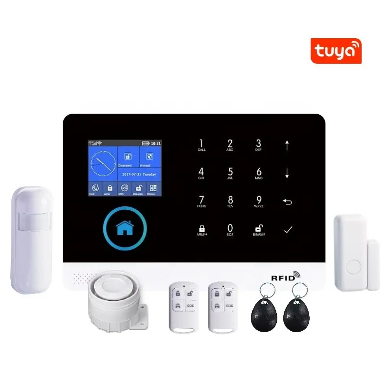 Offerta di fabbrica Kit di allarme Multi sistema Tuya App Control WiFi GSM Set di sistemi di allarme antifurto per la sicurezza domestica