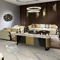 Ensemble de meubles de salon italien moderne KMJ, canapé d'angle surdimensionné sur mesure en cuir PU de luxe haut de gamme