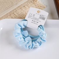 MUJU B216 Lot de 3 chouchous mignons pour enfants, 7 cm, en tissu, avec breloques cœur en résine, logo personnalisé, carte code-barres, prêt à la vente, MOQ