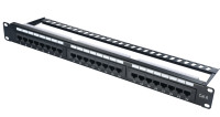 Panel Patch RJ45 Cat6 UTP Tanpa Pelindung 24 Port 1U 19 Inch untuk Rak