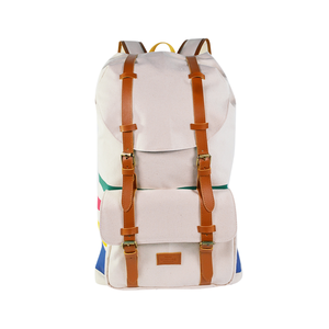 Sac à dos en cuir grande capacité avec sangle, sac d'école décontracté pour étudiants, sac pour ordinateur portable - Product Image 1