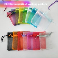 Op maat gemaakte multi-color transparante trekkoord mesh zakjes voor snoep, bruiloft, feestelijke geschenken, door fabrikant gemaakt