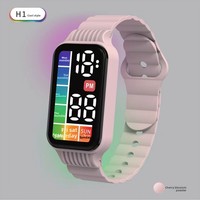 Promo Panas  Jam Tangan Digital Sport LED Persegi Panjang Model Terbaru Layar Sentuh Elektronik Fashion Anak-anak Unisex Wanita Pria