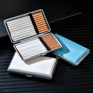 Vente en gros de 20 porte-cartes en cuir PU pour femmes, étui à cigarettes avec clip métallique, ouverture automatique, personnalisé - Product Image 3