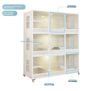 Casa para Gatos de Madera Maciza, Espacio Extra Grande, Resistente a la Humedad, Jaula para Gatos, Casa para Gatos de Interior, Nido para Gatos, Gabinete para Gatos - Product Image 2