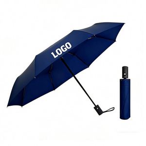 Wholesale Business Promo Gift Auto Open Waterproof Parapluies Custom Windproof Foldable Travel Three Folding <b>Umbrella</b> With Logo - Product Image 1
