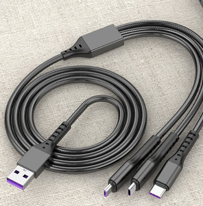 Cable USB 3.0 a Tipo C 3 en 1 con Trenzado de Nailon, Carga Rápida y Sincronización de Datos para Teléfono Móvil, Tableta y Banco de Energía - Product Image 2