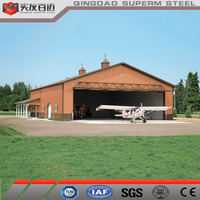 Hangar d'avion en acier galvanisé robuste pour usage aéroportuaire, certifié CE