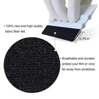 Logo personnalisé blanc en plastique souple mini raclette bord feutre de laine 4 pouces pour voiture vinyle nettoyage facile raclettes feutre fournisseurs