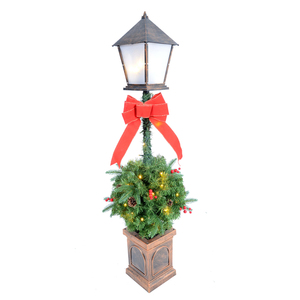 Vente en gros de sapins de noël artificiels pré-éclairés avec led sur pied en métal arbre de noël pvc pour la décoration de la maison - Product Image 1