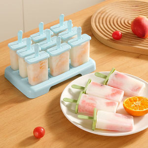 Ice Cream Mold Set 6 Popsicle Molds Plastic Food Grade Freezer Safe Dishwasher Safe For Homemade Ice Pops - Product Image 2