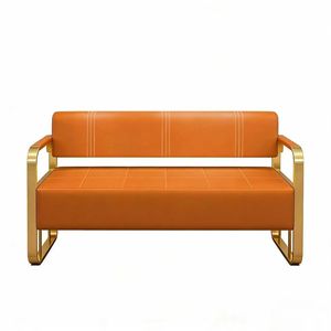 Canapé de salon de coiffure, chaise d'attente, salon de beauté, salon de coiffure, espace de repos, magasin de vêtements, réception de bureau, canapé long en acier inoxydable - Product Image 4