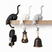 Meilleure vente transfrontalière : Ornement de rangement pour chat en PLA imprimé en 3D, crochet à clés créatif, article de décoration intérieure, pendentif mignon en forme de chat, moderne