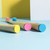 Brosse à dents en bambou naturel en gros, poils souples, manche biodégradable respectueux de l'environnement avec poils infusés au charbon, certifiée