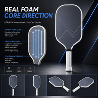 Raket Pickleball Zero Ring Gen 5 EPP EVA Foam 16mm Elongated, Logo Custom OEM ODM Private Label, Produsen Grosir, Pembelian Massal
