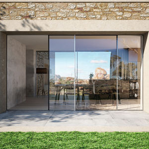 <span class=keywords><strong>Porte</strong></span> coulissante en verre empilable à cadre fin en aluminium, résistante aux ouragans, pour la Floride - Product Image 6