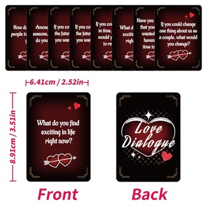 Nuevas Tarjetas Interactivas de Diálogo para Parejas con Diseño de Corazones, Personalizables, 50 Piezas, Tarjetas de Preguntas y Respuestas para Esposo y Esposa - Product Image 4