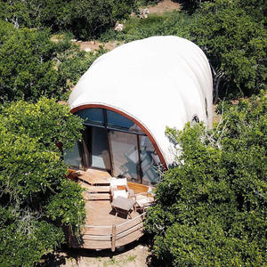 Tente de glamping de luxe pour safari sauvage <span class=keywords><strong>avec</strong></span> salle de bain - Villa en toile 4 saisons pour complexe hôtelier en plein air - Product Image 5