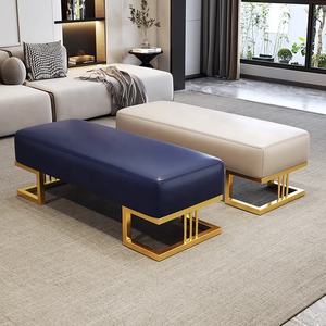 Taburete nórdico <span class=keywords><strong>de</strong></span> lujo para cambiar zapatos, banco para guardarropa, puerta, <span class=keywords><strong>pie</strong></span> otomano para dormitorio, <span class=keywords><strong>cama</strong></span>, ropa ligera, sofá, taburete trasero - Product Image 3