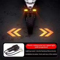 Clignotant Universel RGB pour Moto, Scooter – Lumière Indicateur Ambre à Projection, Feu Arrière de Virage