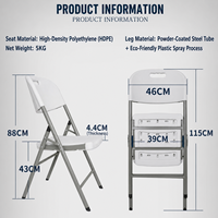 Chaise pliante moderne en plastique, directement de l'usine - Chaise commerciale portable et empilable pour événements, mariages, conférences, banquets, parcs