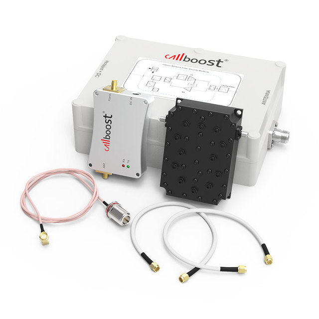 Callboost RX 17dB TX 0-17 dB Amplifier 868 915 Mhz Hotspot Lora Flarm Booster RF Cable Cavity Filter Set for GSM 4G 3G Networks
