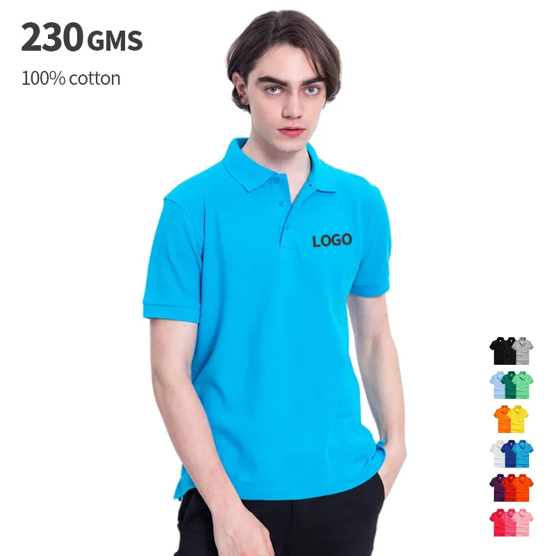 Golf T Áo Sơ Mi Người Đàn Ông Của T-Shirts Polo 100% Cotton Mỹ Kích Thước Polo Áo Sơ Mi Cho Nam Giới Ngắn Tay Áo Dệt Vải In Kỹ Thuật Số Đồng Bằng Nhuộm