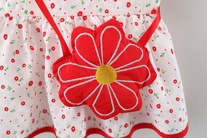 Ropa de Verano para Bebés, Vestidos para Niñas Pequeñas, Vestido Corto con Volantes y Estampado Floral, Venta al Por Mayor - Product Image 6