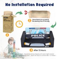 Sofá cama plegable para niños en forma de coche negro OEM juguetón tierno sofá de espuma pequeño para guardería