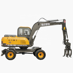 Escavatore idraulico a ruote 8 Ton piccola Mini ruota di zucchero canna tronco legno legname Grapple Loader prezzo per la vendita - Product Image 1